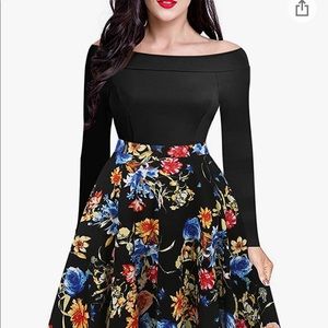 Off shoulder, swing dress, or party dress.
